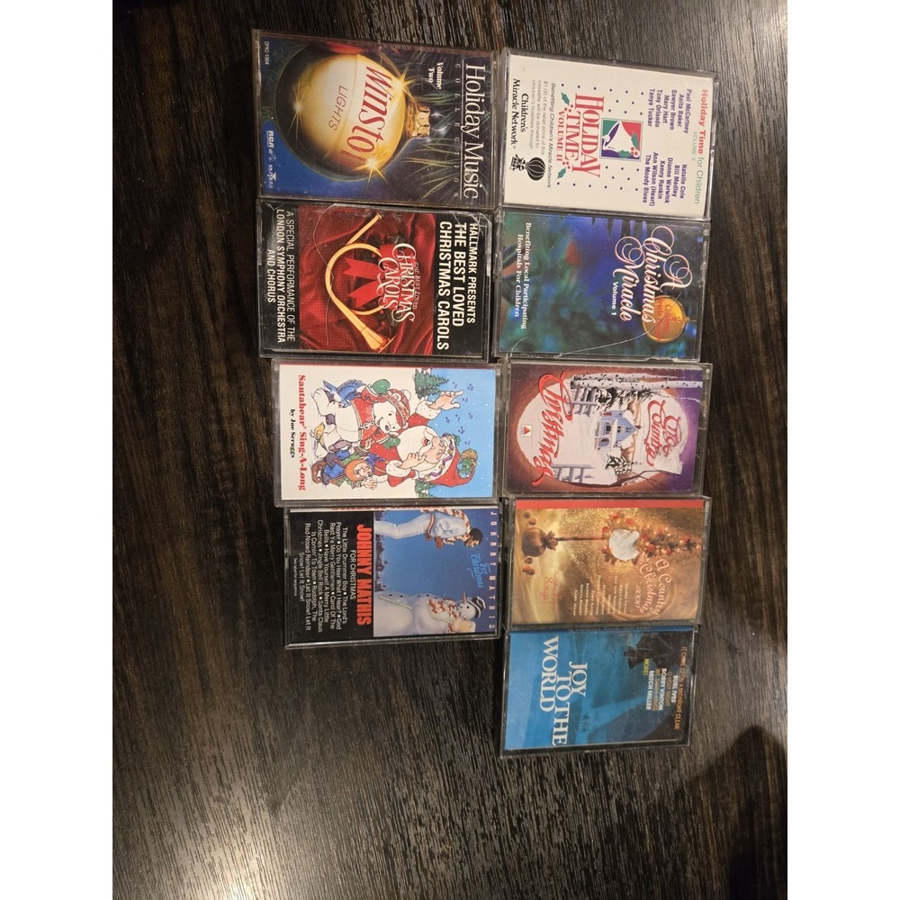 Vtg Christmas Cassette Tapes Lot Of 9 Music Various Artists And Music Styles